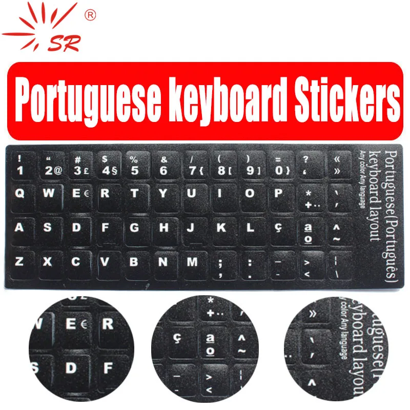 

SR Portuguese 6 Kinds Matte Clear Keyboard Sticker Protective Film Layout Button Letters for PC Computer Laptop Accessories