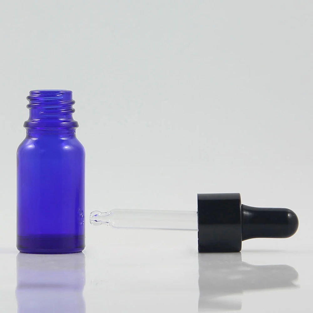 

wholesale blue 100ML glass bottle dropper perfume cosmetic container for essential oil Aromatherapy refillable bottle