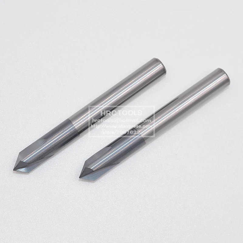 T6-4Dx120ax50L 3 Flutes Chamfer Mill 120 Degree End Milling Cutter Bit Carbide Dia 4mm