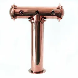 T shape beer column bronze beer tower