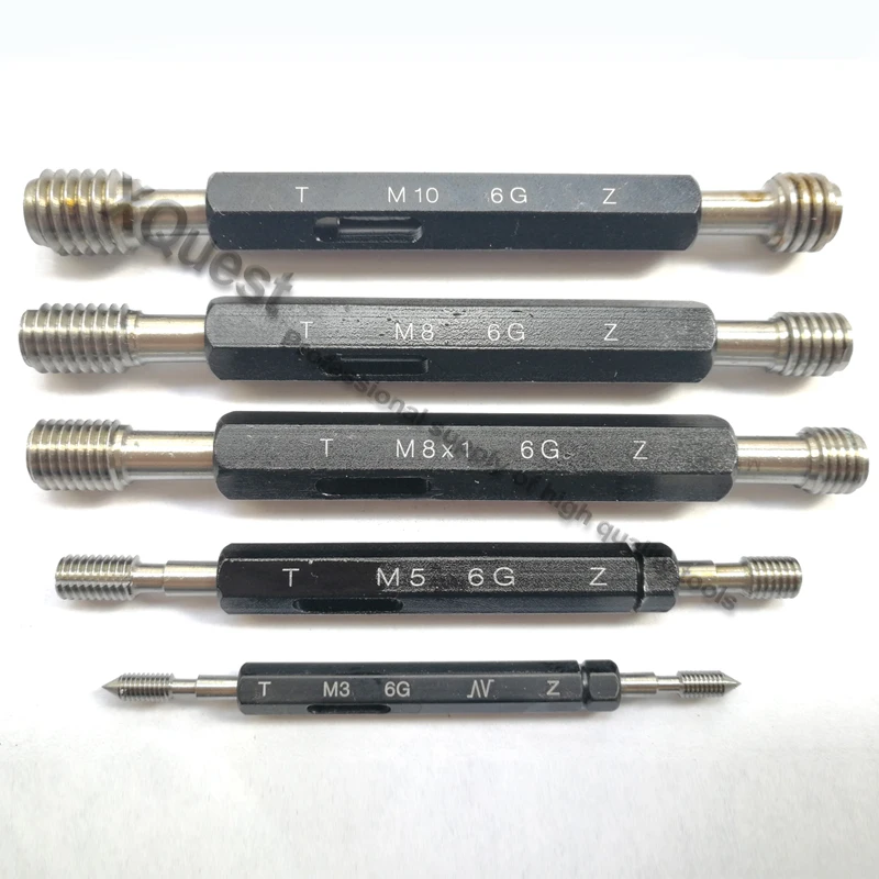 Imagem -05 - Calibre de Rosca Fina 6g Medidor m1 M1.2 M1.4 M1.6 m2 m3 m4 m5 m6 m8 M10 M12 X1.5 X1.25 x1 X0.5 t z