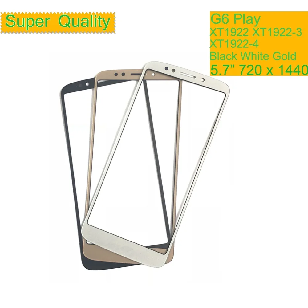 10Pcs/Lot For Motorola Moto G6 Play XT1922 XT1922-3 XT1922-4 Touch Screen Front Outer LCD Glass Panel Lens With OCA Glue