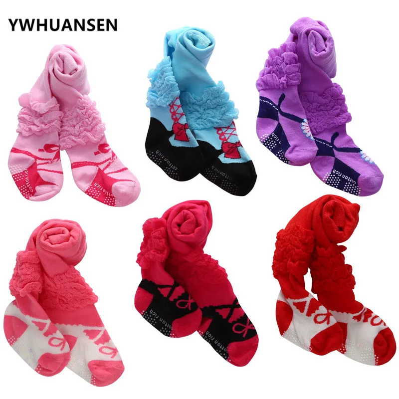 YWHUANSEN Fashion Infant Boy's Tights Anti Skid Princess Shoes Sticky Newborn Baby Tights Kids Cotton Pantyhose Collants Bimba