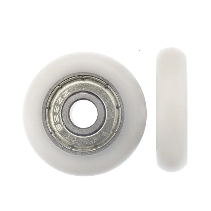 [R0627-7] 10 Pcs Tertanam Bearing Pulley Paket Plastik Bearing Pulley Windows Roda Kecil Roda Nilon Pom Pulley R Type 6*27*7 Mm