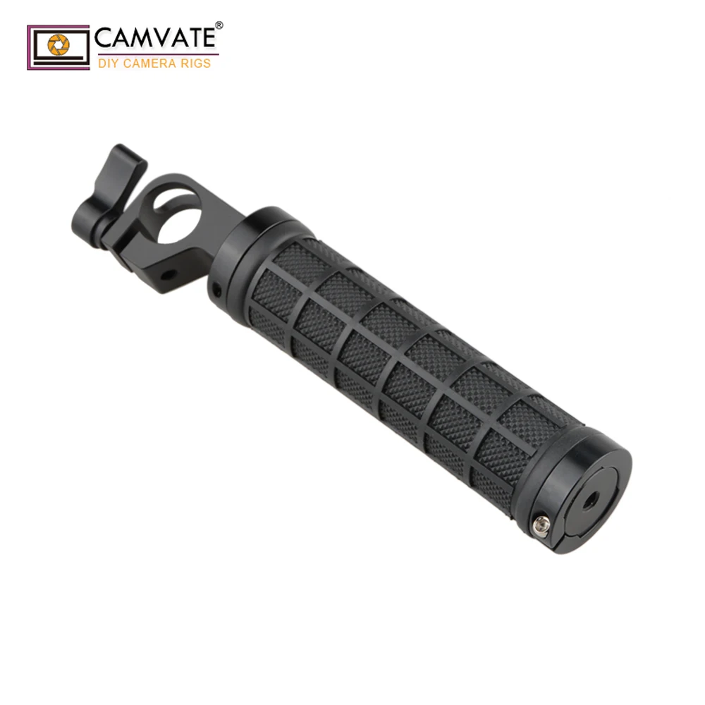 CAMVATE Rubber Camera Rod Handle Grip with 19mm Rod Adapter For DSLR Camera Shoulder Mount Rig Rod Support System Tripod Head