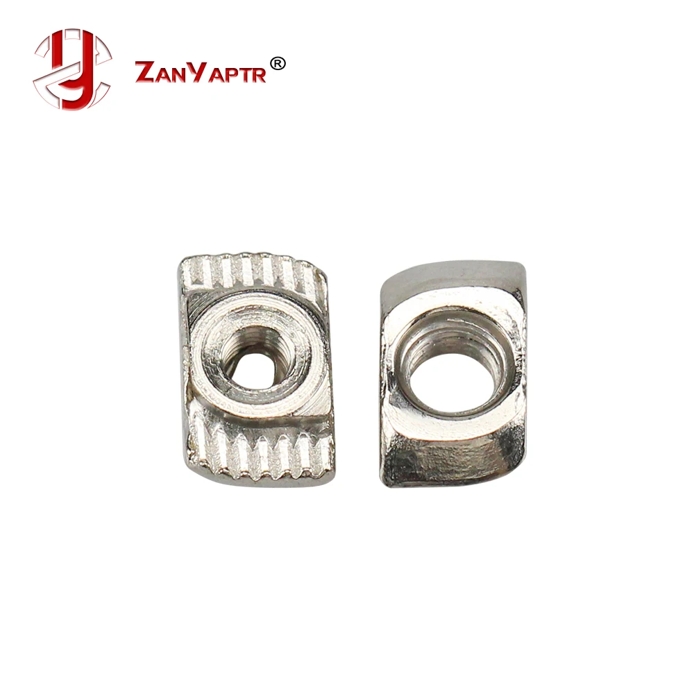 50Pcs M3 M4 M5 Carbon steel T type Nuts Fastener Aluminum Connector For EU Standard 2020 Industrial Aluminum Profile for Kossel