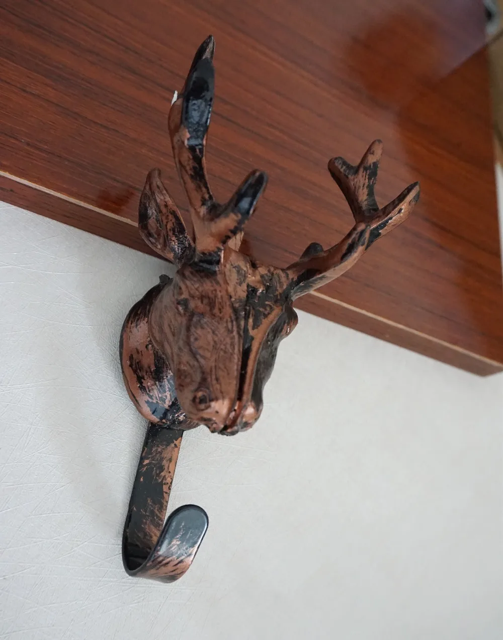 Unique Deer Wall Hook Metal Vintage Look Wall Hooks Decorative Hooks / Copper Coat Hooks Hanger Coat Rack Hanger