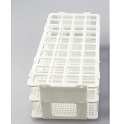 Plastic Test Tube Rack for diameter 16~20mm Test Tubes, 40 Wells , White , Detachable  40 Holes , Tube Box , 1piece