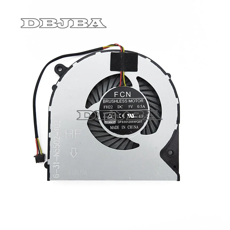 

New cpu fan for Clevo W350DW F57 m510D1 F57 F57-D5R D1 D1T D2 D3 D2R 6-31-N5502-102 cpu cooling fan DFS551205WQ0T FH22