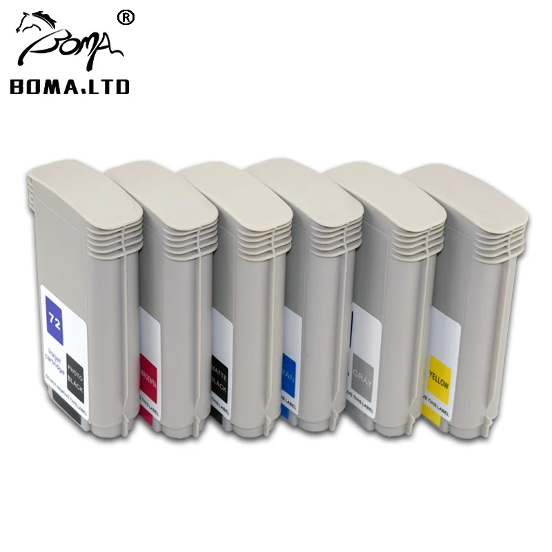 BOMA.LTD 6PCS Ink Cartridge For HP 72 Compatible For HP T795 T610 T620 T770 T790 T1100 T1120 T1200 T1300 T2300 Printer