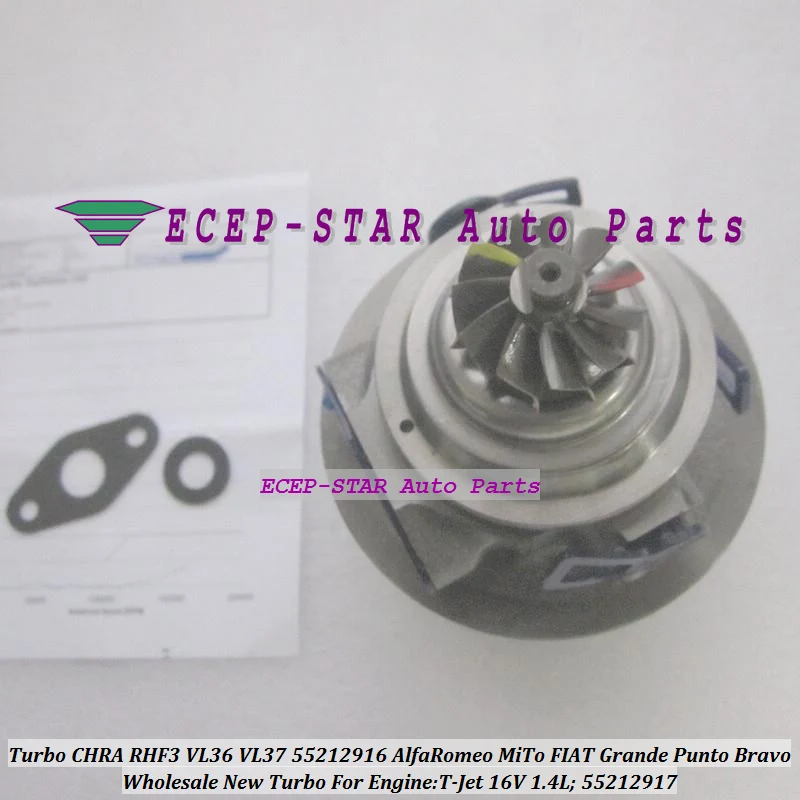 Turbo Cartridge Core CHRA RHF3 VL36 VL37 55212916 55212917 For MiTo Grande Punto Bravo T-Jet 16V 1.4L 198A4000 88kw 120HP Gas