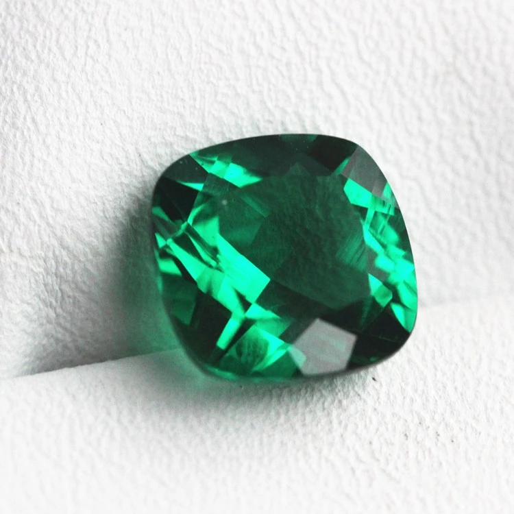 squared faceted created emerald stone bead brilliant loose gemstones diy jewelry beads excellent flawless