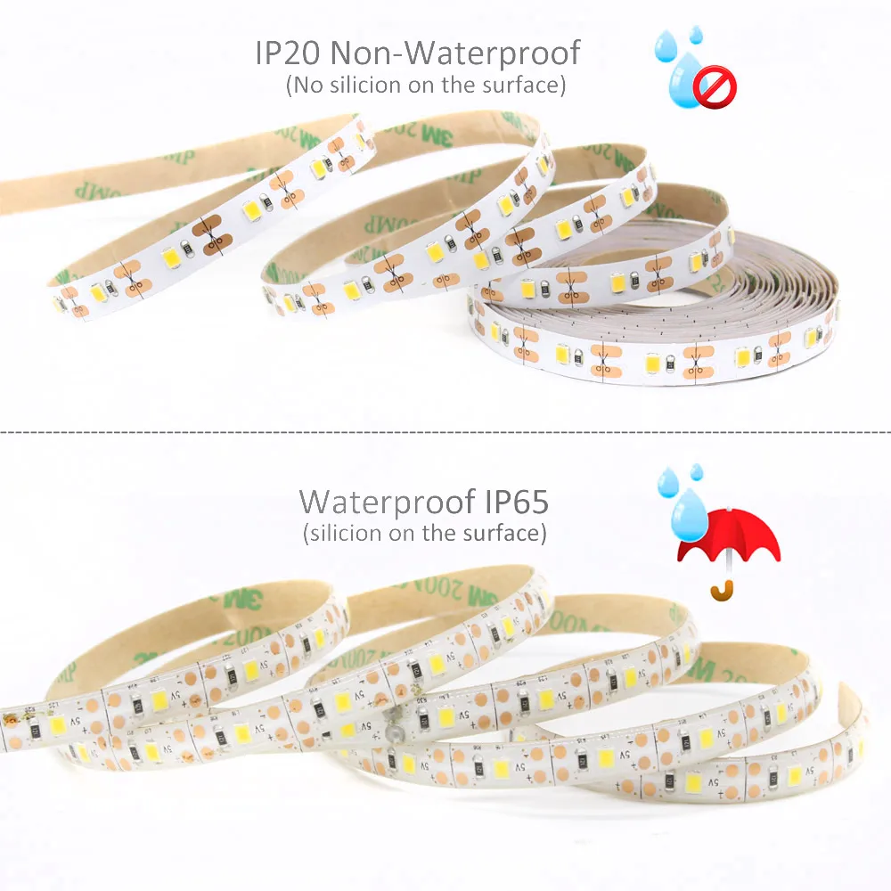 USB LED Strip Light 5V 3528 5050 RGB Music LED Tape Ribbon Lamp TV Backlight HDTV Desktop Screen Background Lighting