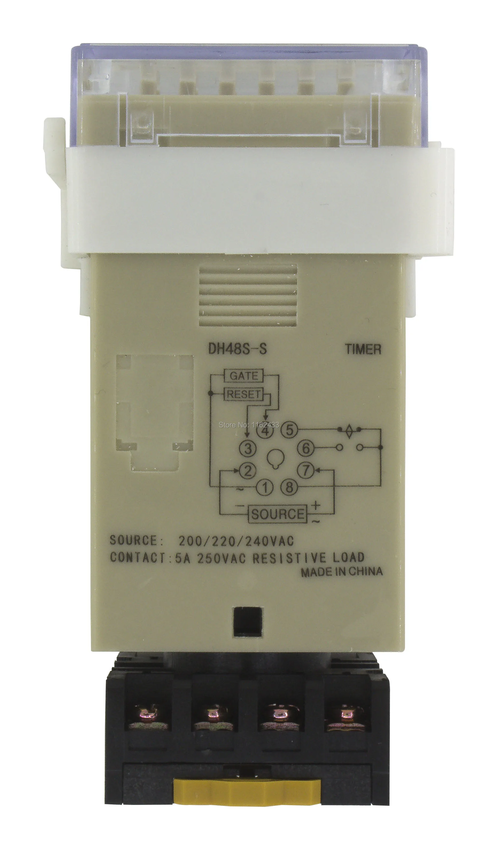 DH48S-S repeat cycle SPDT time relay with socket DH48S series delay timer with base AC 220V 110V AC/DC 24V 12V