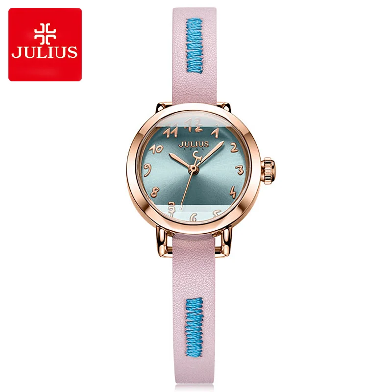 

New Julius Small Women's Watch Japan Miyota Quartz Lady Cute Arabic Numbers Hours Fashion Clock School Girl's Birthday Gift Box