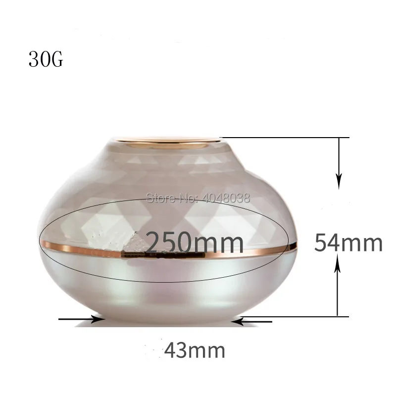 

30G 50G Refillable Cosmetic Container Thickened Acrylic Facial Cream Jar with Hand Pad Pink Bowl Shape Top Grade Eye Cream Jar