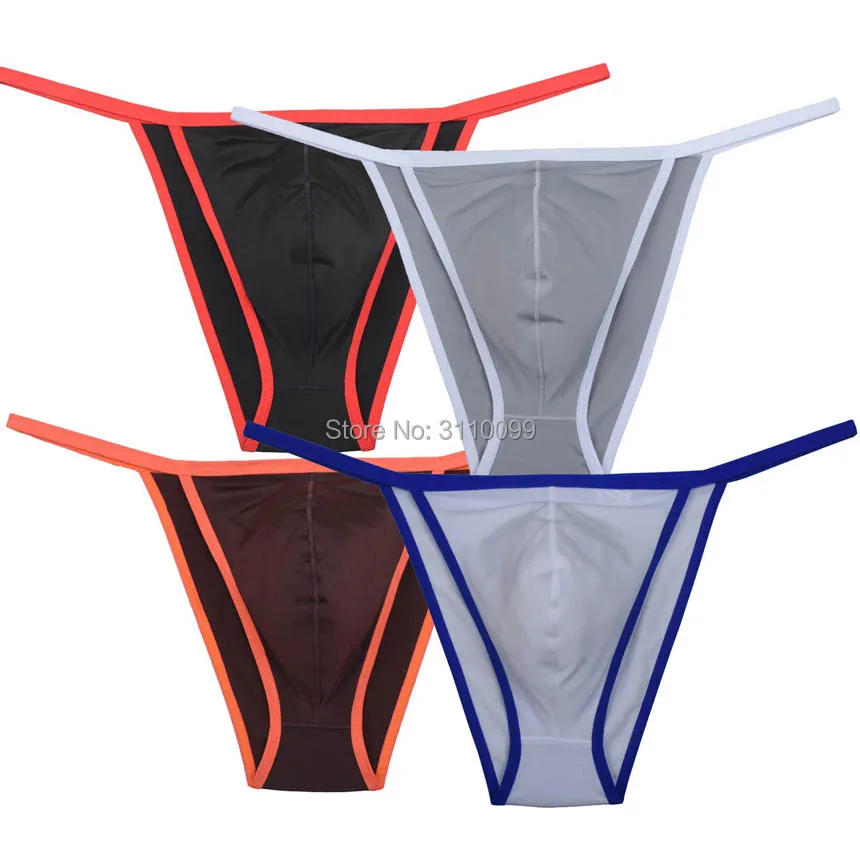 Men's String Side Pouch Bikini Bulge Briefs comfortUnderpants Male Lingerie Open Side Shorts Bottoms