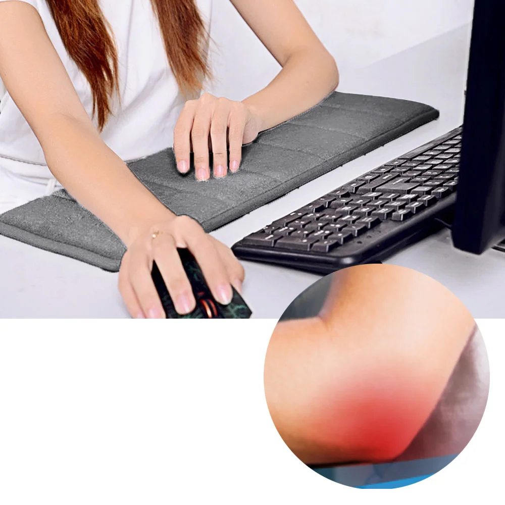 Elisona Ultra Memory Cotton Keyboard Pad Soft Sweat-absorbent Anti-slip Computer Wrist Elbow Mat Gift for Office Table Desktop