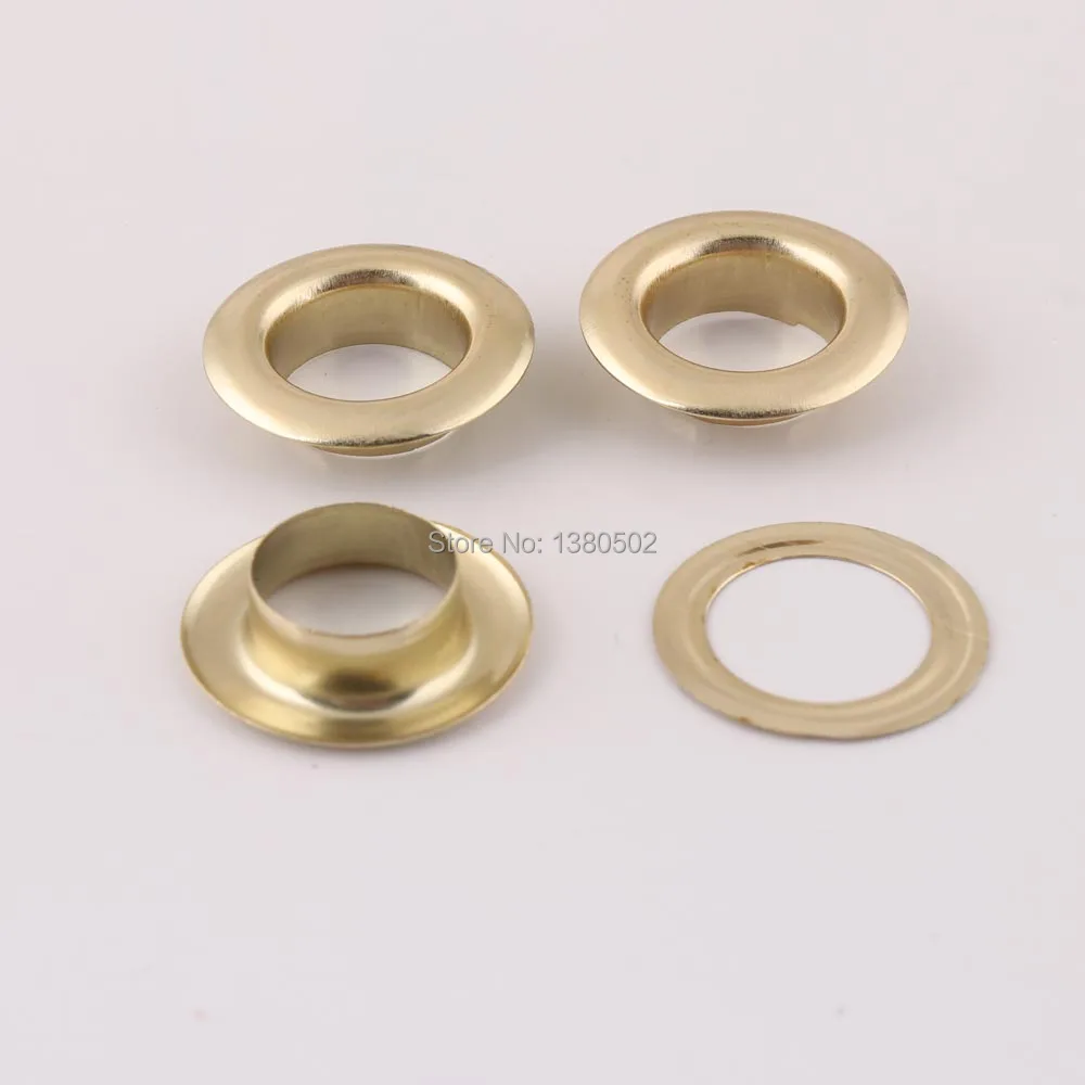 50pcs round Gold color Grommets 23mm Outer with washer large Eyelets for Garment shoes bag accessories