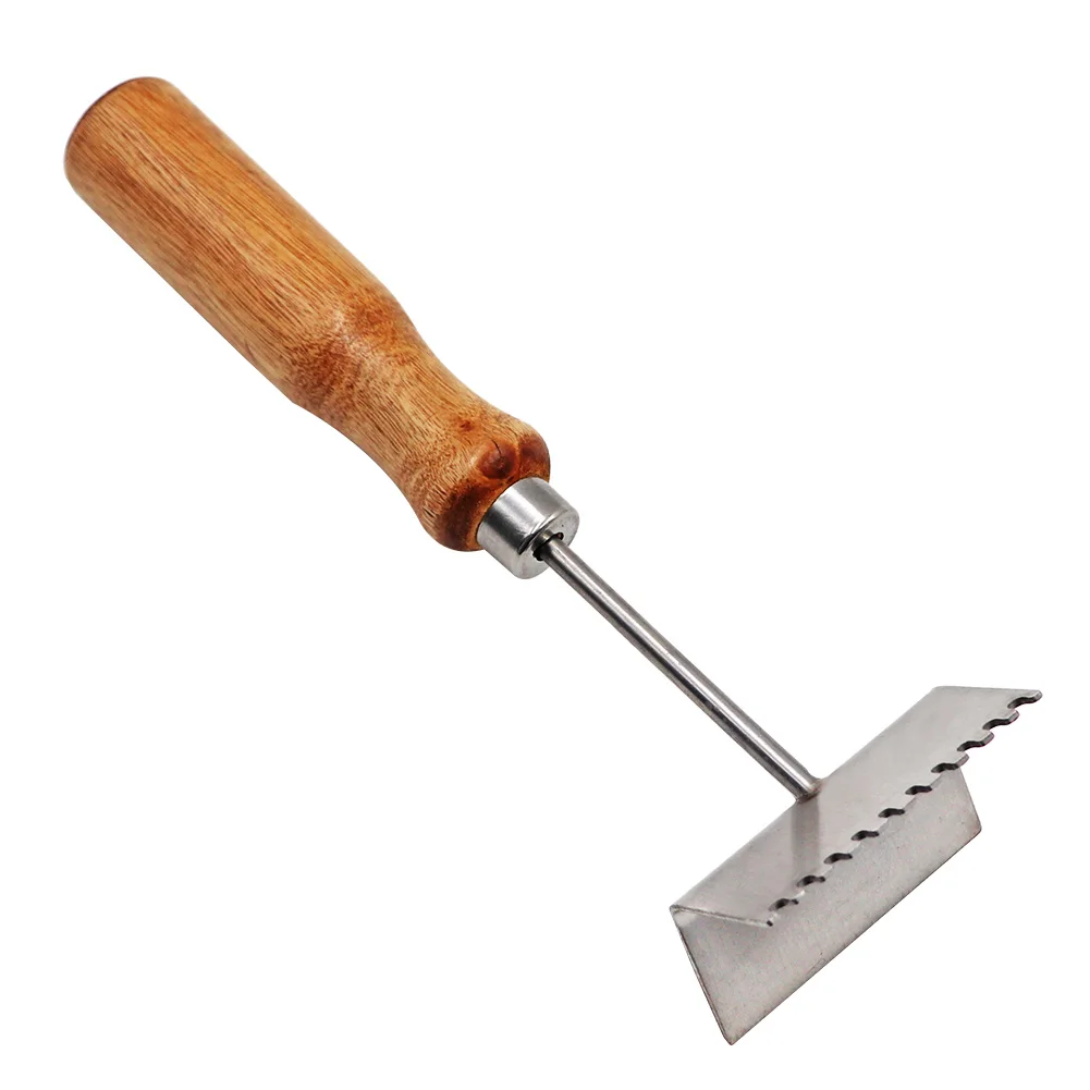 Bee Hive Honey Knife Shovel Cutter Honey Scraper Bee Shovel Comb Uncapping Fork Beekeeping Tools Wooden Handle Honey Knife