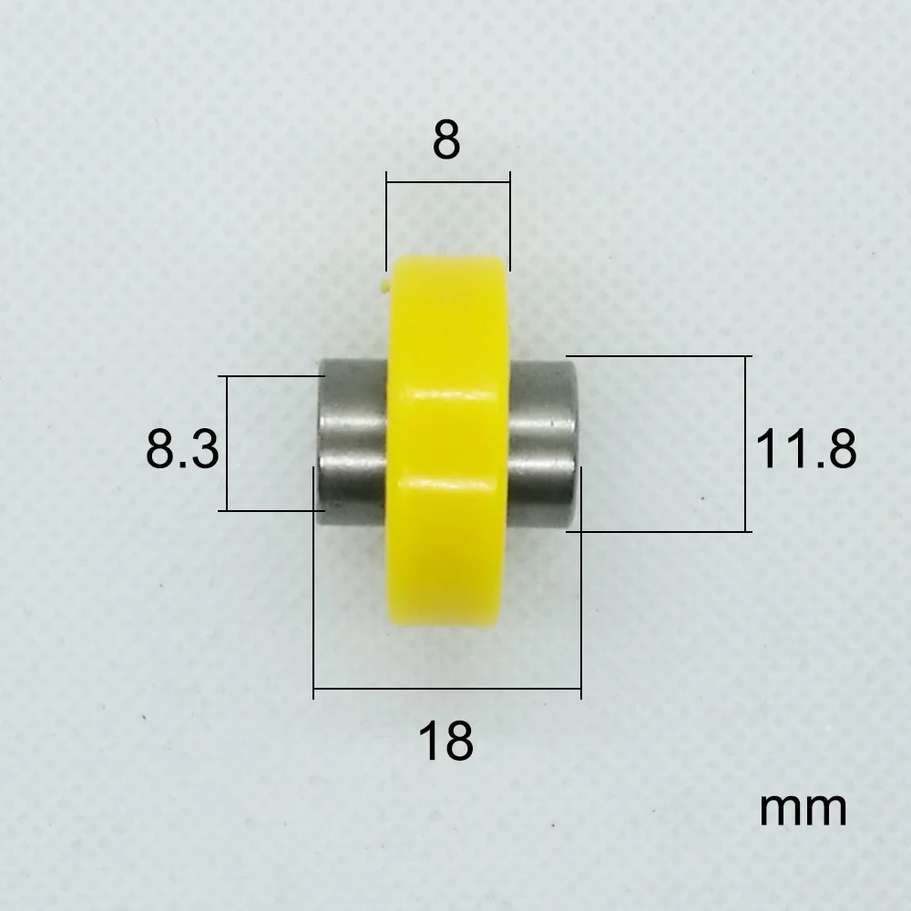 Powlekane tworzywem 26mm mała piłka przenośnik koło łożyska rolka flex stół przenośnika 8mm wałek 608 ZZ mini skate