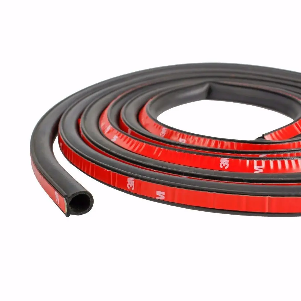 4M Car seal strip Big D-shape Rubber Seal Strip Weatherstrip Seals Hollow 14mm*12mm