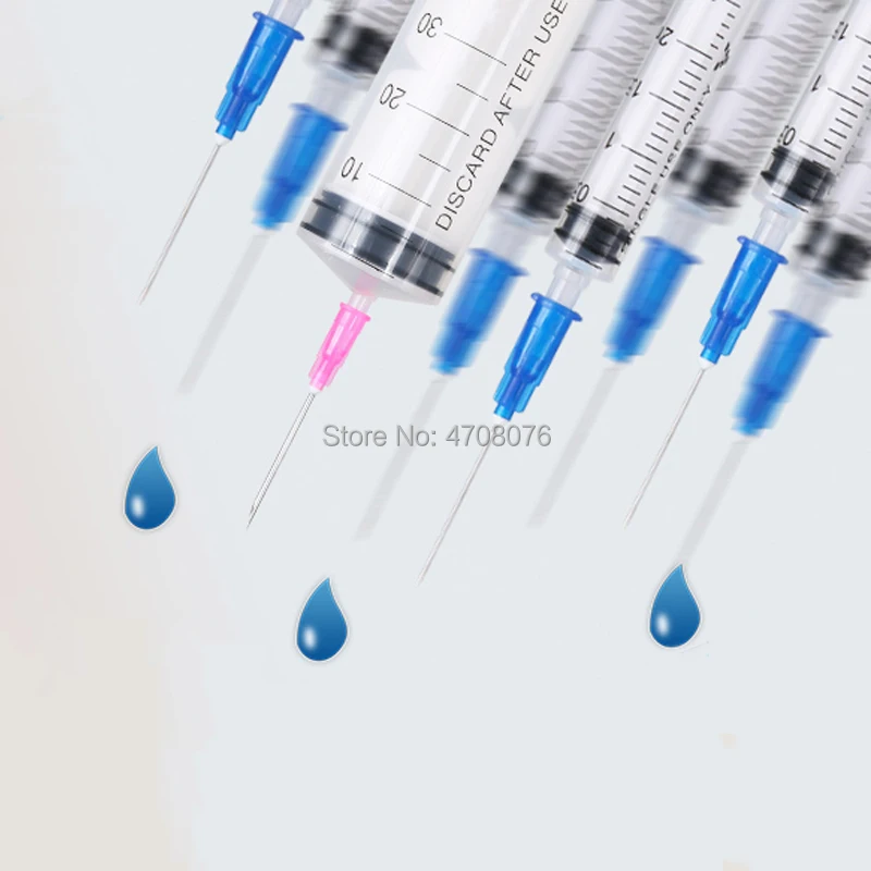 Disposable sterile injector with needle Single use syringes with pinhead clean plastic material single package 20ml 40pcs/lot