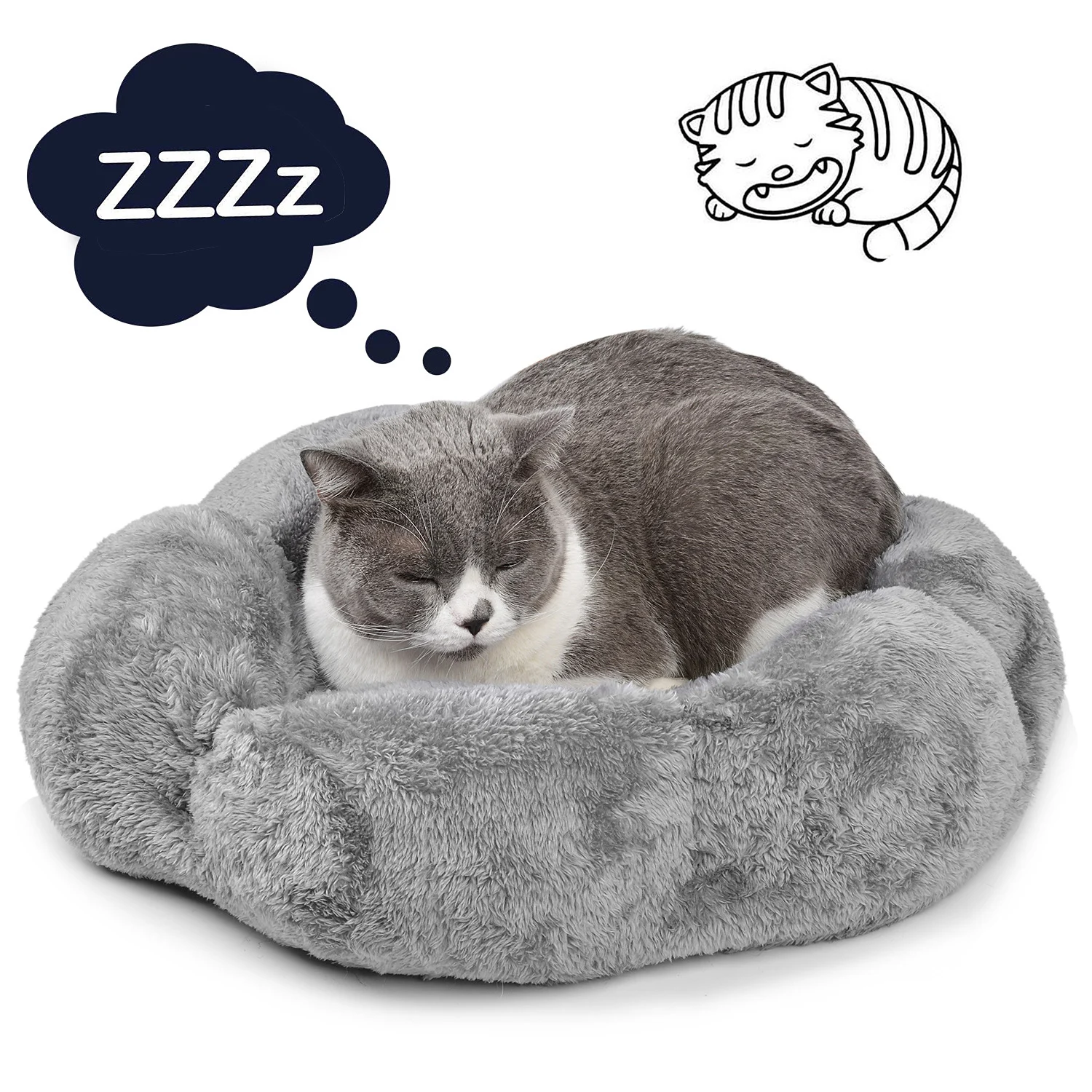 Warm Soft Four Seasons Pet Bed Cat Dog Sleeping Bag Moisture Proof Easy To Clean Round Bed Pet Supplies