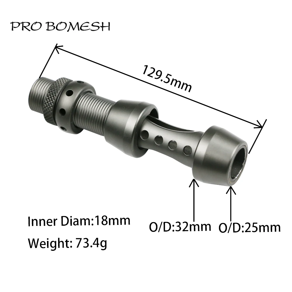 Pro Bomesh 1pcs 73.4g 18# All Metal Spinning Reel Seat Surf Rod Carp Rod Boat Rod Reel Seat DIY Fishing Reel Seat Gunsmoke Color