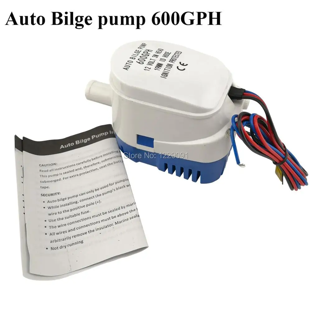 

Automatic Submersible Boat Bilge Water Pump 12v 24v 600gph 750gph 1100gph Auto with Float Switch