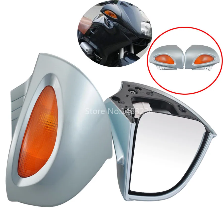 Motorccyle Fairing Mounted Mirror Side Mirror With Amber Turn Signal Light For BMW R1100RT R1150RT R1150 Models