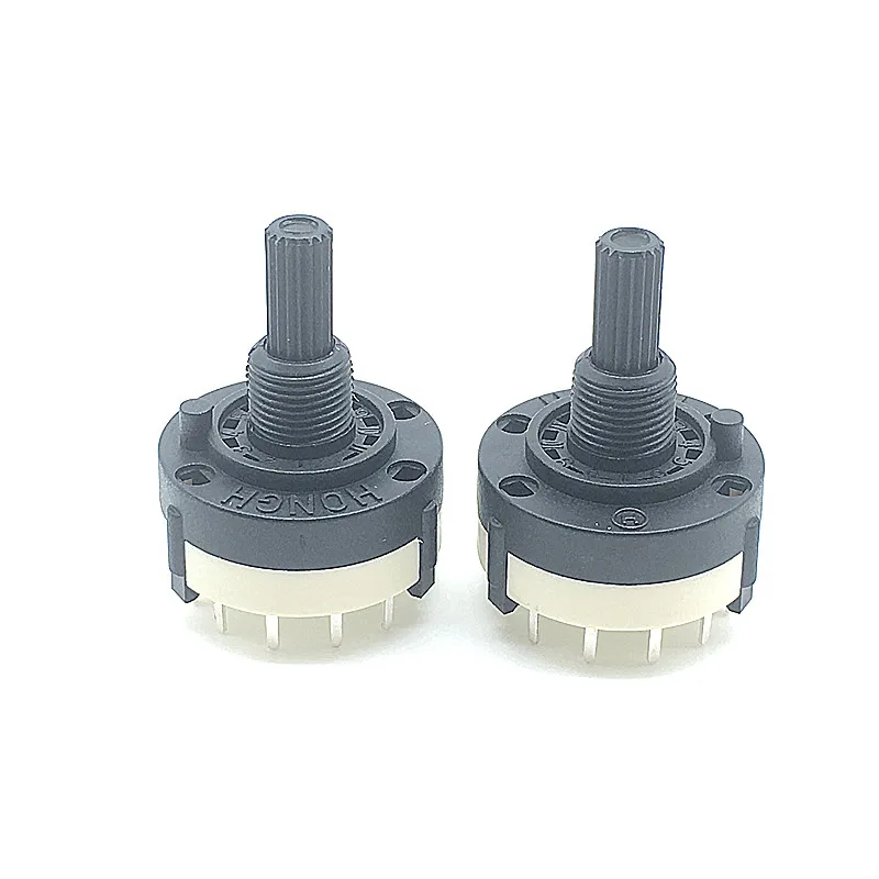 5pcs RS26 2 Pole 6 Position Selectable Band Rotary Channel Selector Switch Handle length 20MM with knob