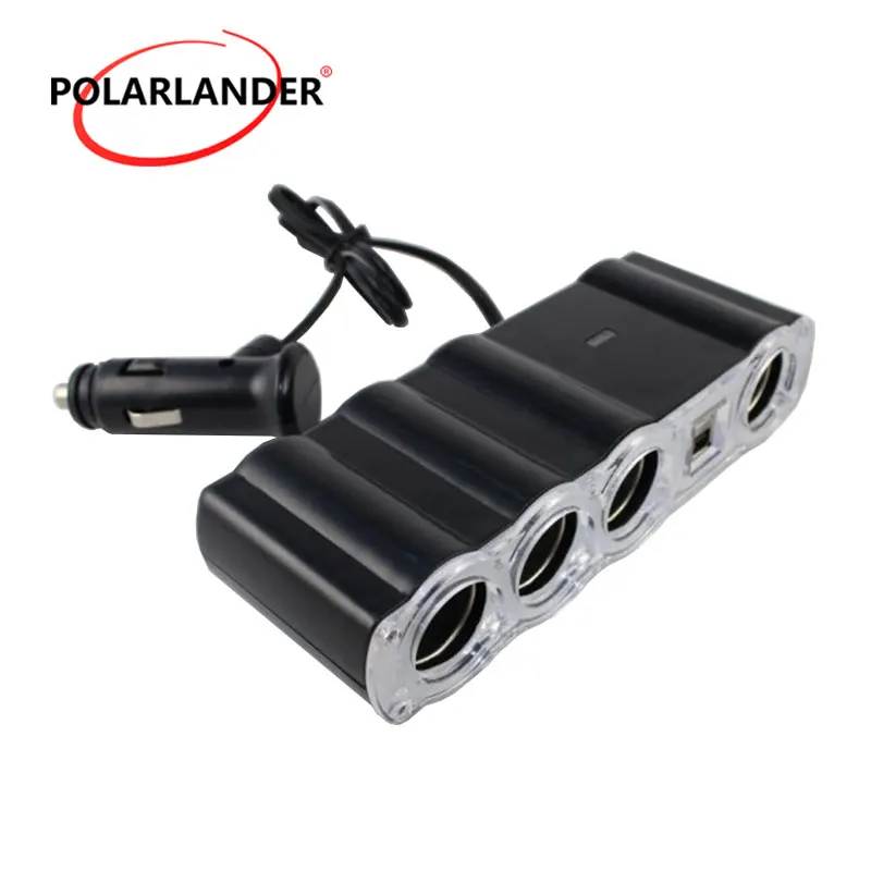 Car Cigarette Lighter USB Plug Adapter Charger For Universal Car Extender Splitter 12V 4 Way Auto Multi Socket Dual USB