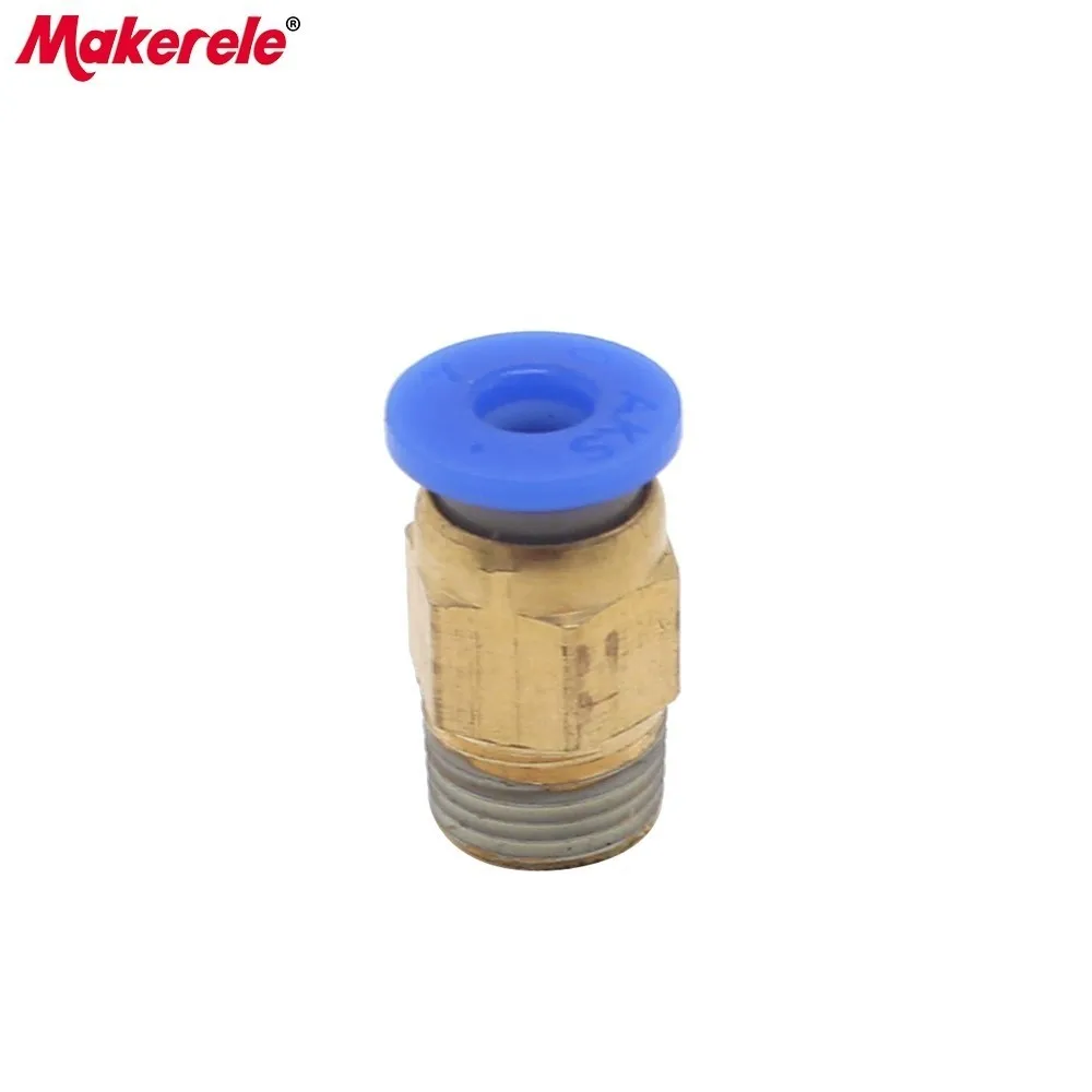 pneumatic accessories straight through external thread PC4 brass pipe connector and pneumatic fitting  1 pcs for free