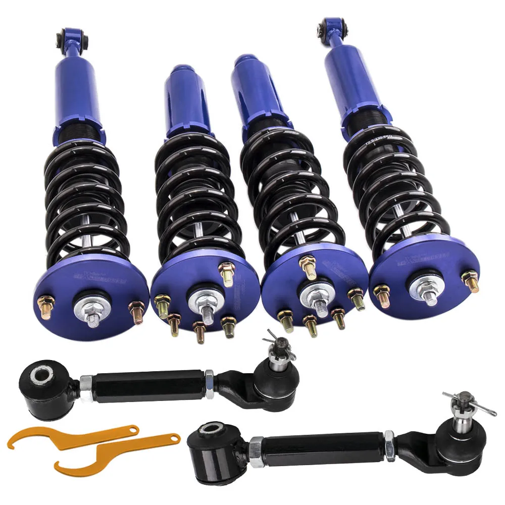 Suspension Coilovers Kits for Honda Accord 03-07 Acura TSX 04-08 + 2 Rear Upper Camber Arms