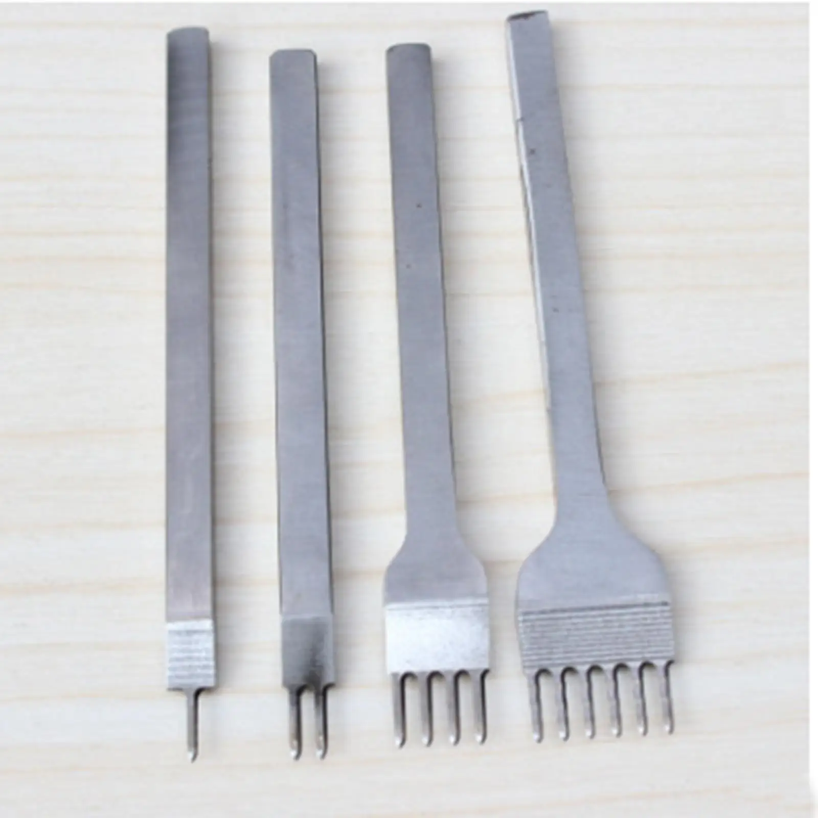 3/4/5/6mm 1/2/4/6 prong Diamond Hole Stitching Handwork Leather Tool White Steel Stitching Punch Tool