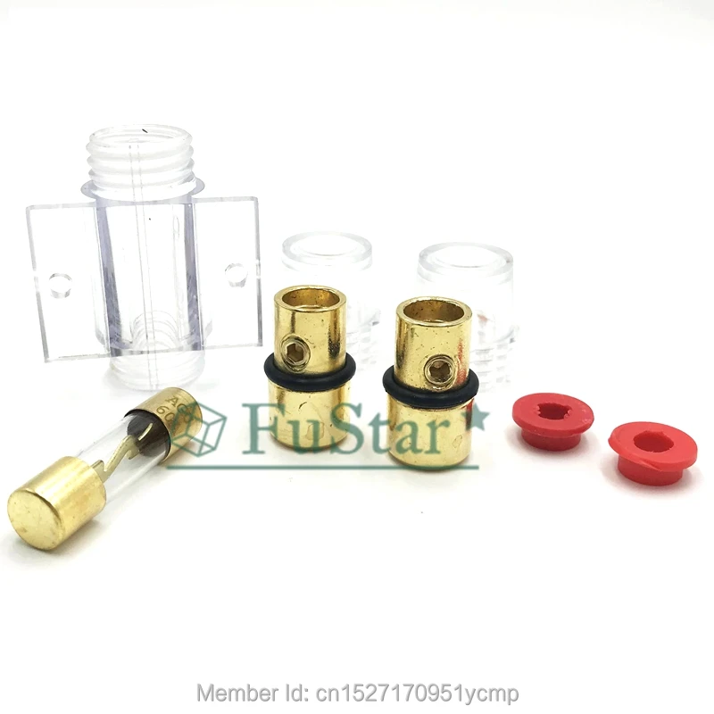 5Pcs/lot 1pcs Car Audio Refit AGU Fuse Holder 4/8 Gauge Wire With 4pcs 60 AMP Fuse 8.5cm / 3.34