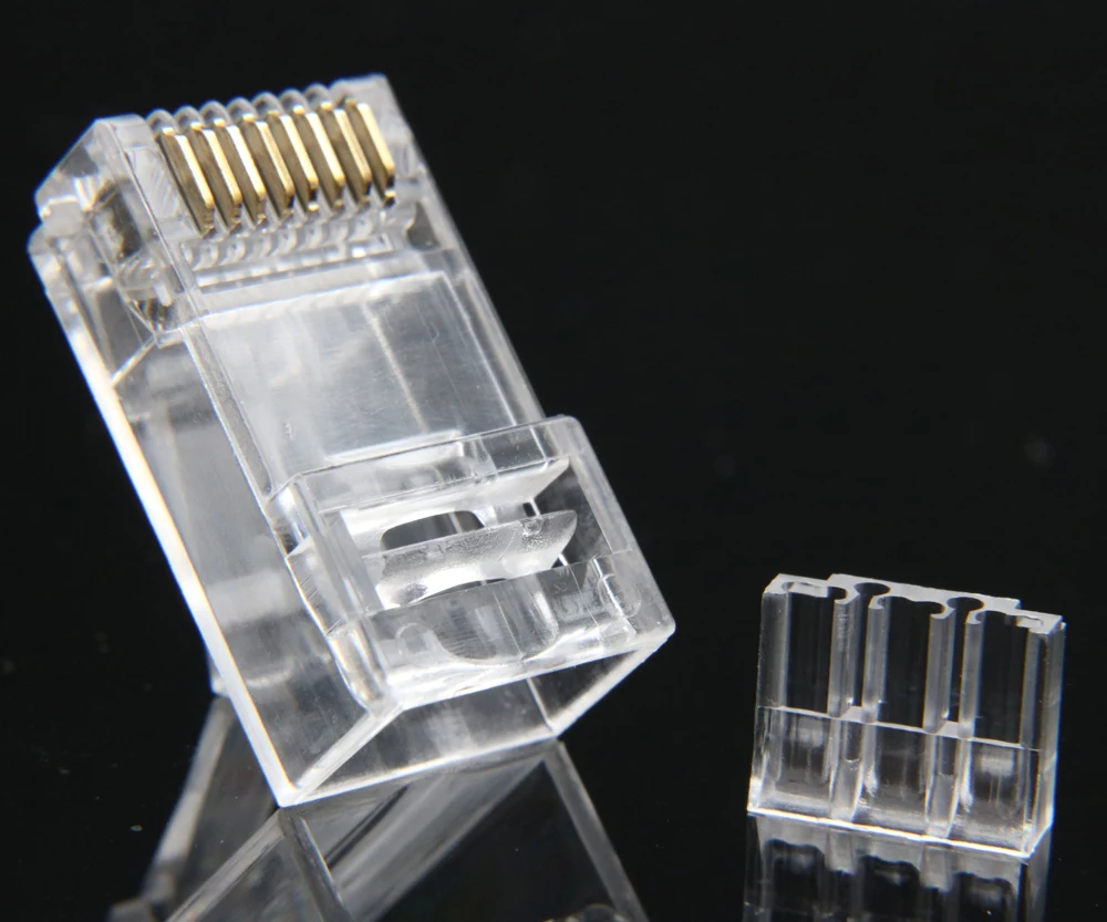 Xintylink rj45 konektörü cat6 ethernet kablosu fişi cat 6 ağ rg rj 45 altın kaplama utp jakı lan konektörü 8p8c korumasız 50 adet