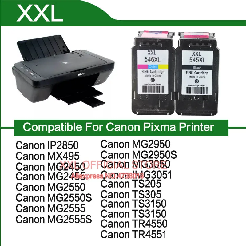 For Canon MG2550S Ink Cartridge for Canon MG2550S Pixma Printer Cartridge Ink PG545 black