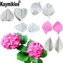 Hydrangea Leaves Petal Veiner Silicone Mold Fondant Mould Cake Decorating Tools Chocolate Gumpaste Mold, Sugarcraft Tools C374