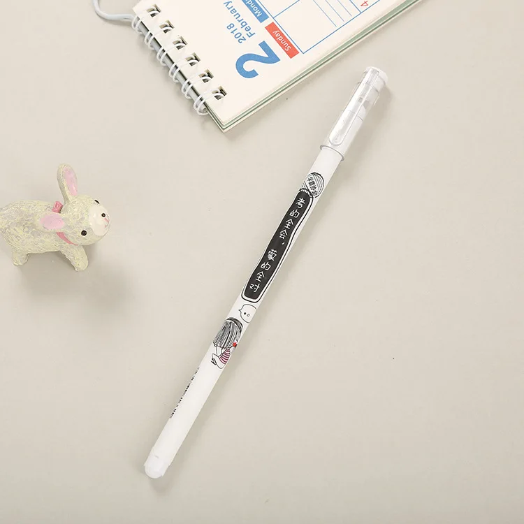 Creative New Style Painted PA Gel Pen Cute Cartoon Learning Stationery Cool Office with the Word Water-Based Pen