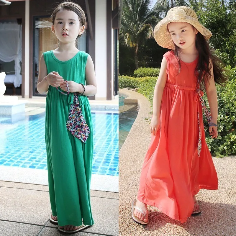 Daughter Clothes Summer Dress Girl 7 Years Girl Size 8 Dresses 10 12 14 16 18 Holiday Teenager Kids Clothes