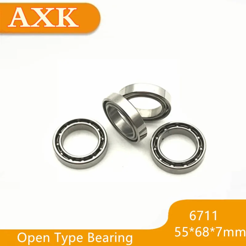 2023 Real Special Offer 2pcs Axk Thin Wall Deep Groove Ball Bearings 61711 6711zz Open 55*68*7 Mm Abec-3