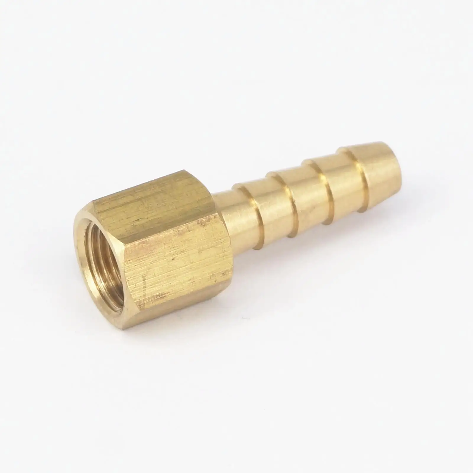 

1/8" NPT Female x 1/4" Hose Barbed Tail Brass Fuel Fittings Connectors Adapters Max Pressure 229 PSI