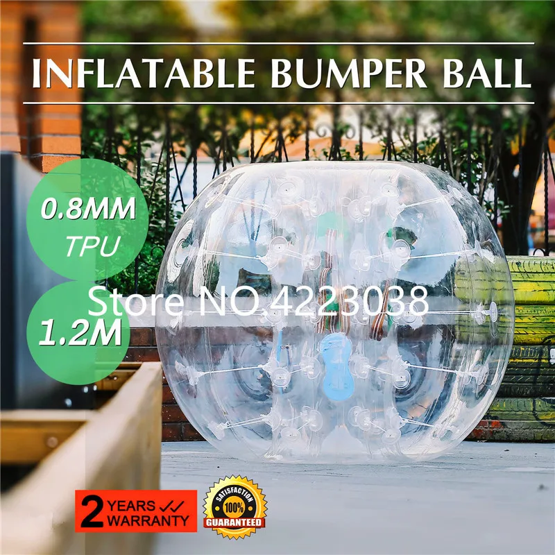 Free Shipping 1.2m 0.8mm TPU Inflatable Zorb Ball Bubble Soccer Ball Inflatable Human Hamster Ball Bumper Ball For Kids