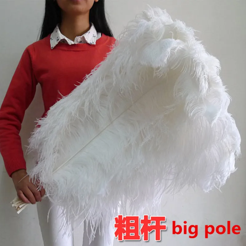 

Wholesale! 50pcs White 30-32inch/75-80cm "Thick Stem" Male Ostrich Feathers Wedding Birthday Christmas Decorations