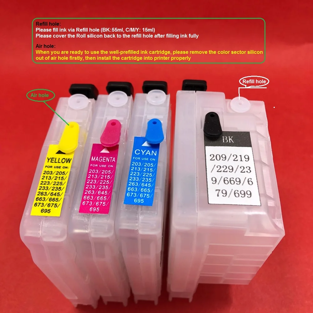 1Set LC239XL LC235XL Empty Refillable Ink Cartridge with ARC Chip for Brother MFC-J5320 MFC-J5720 Printer Cartridge