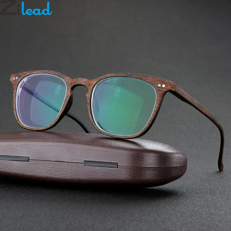 Zilead Myopia Glasses Imitation Wood Sun Photochromic Myopia For Women&Men Shortsighted Eyeglasses Sunglasses 0 to-4.0 Unisex