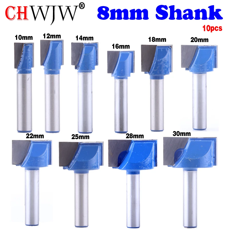 

10pcs 8mm Cleaning bottom Engraving Bit solid carbide router bit 10,12,14,16,18,20,22,25,28,30mm Diameter CNC milling cutter