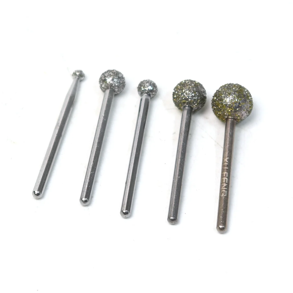 

5pcs/set Ball Round Diamond Burr Bits Engraving Carving Rotary Tool Shank 3mm Head 4